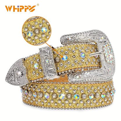 Men's Belt - Rhinestone Bling Waist Chain Body Chain for Women Sparkling Crystal Sequin - product detail view 16