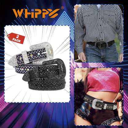 Men's Belt - Rhinestone Bling Waist Chain Body Chain for Women Sparkling Crystal Sequin - product detail view 26