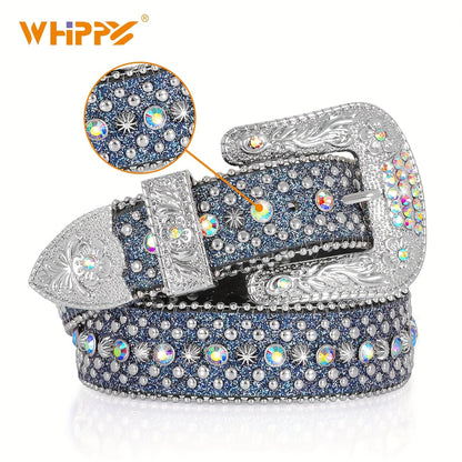 Men's Belt - Rhinestone Bling Waist Chain Body Chain for Women Sparkling Crystal Sequin - product detail view 32