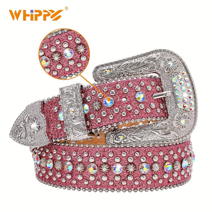 Men's Belt - Rhinestone Bling Waist Chain Body Chain for Women Sparkling Crystal Sequin - product detail view 33
