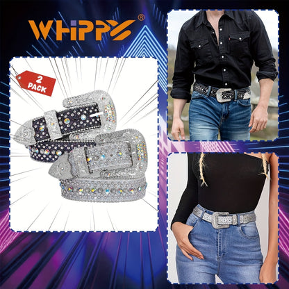 Men's Belt - Rhinestone Bling Waist Chain Body Chain for Women Sparkling Crystal Sequin - product detail view 44