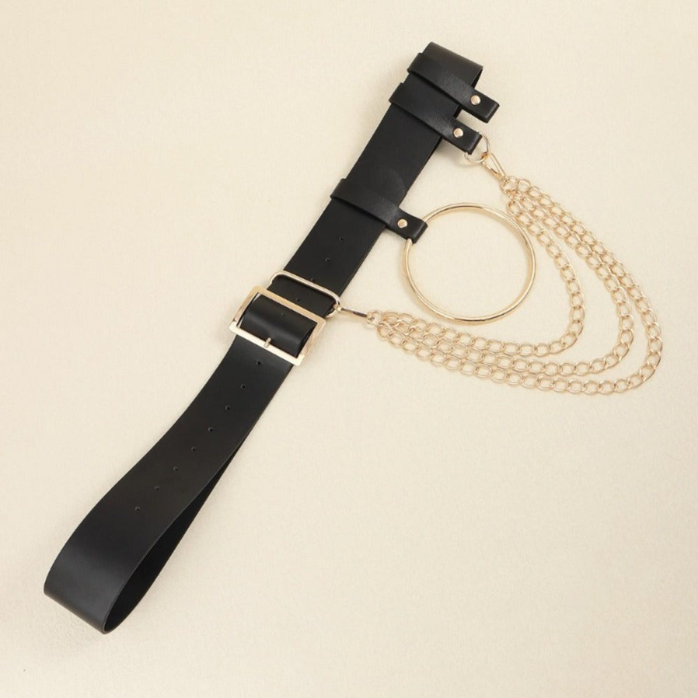 Women's Belt - 's Chain Street Punk Style Elastic Waist with Stainless Steel Buckle for - product detail view 5