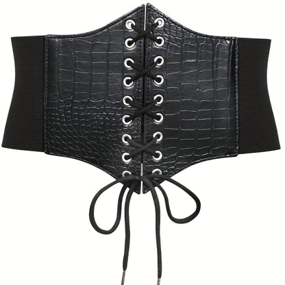Women's Belt - 's Corset Multi-Pack Black Brown Red White Coffee Silver Crocodile Wide - product detail view 58