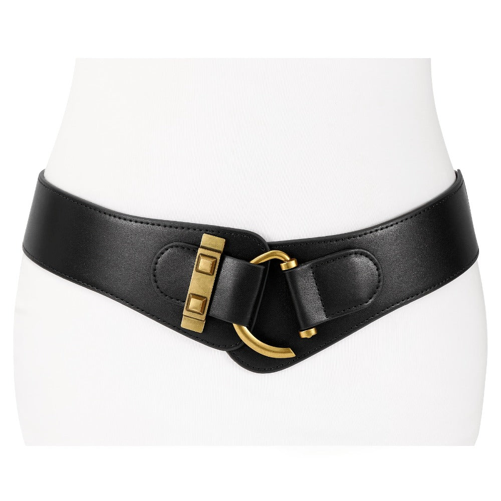 Women's Belt - 's Elastic Waist Retro Vintage Stretch Waistband for Dresses Skirts - product detail view 3