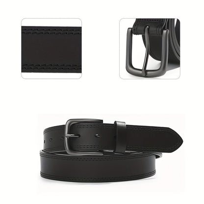 Men's Belt - 's Full Grain Leather Single & 2-Pack Bundle Classic Business Casual Dress - product detail view 20