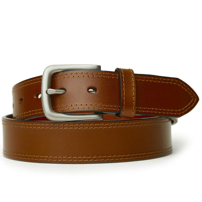 Men's Belt - 's Full Grain Leather Single & 2-Pack Bundle Classic Business Casual Dress - product detail view 26