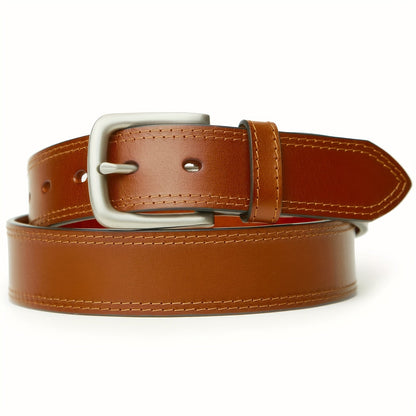 Men's Belt - 's Full Grain Leather Single & 2-Pack Bundle Classic Business Casual Dress - product detail view 32