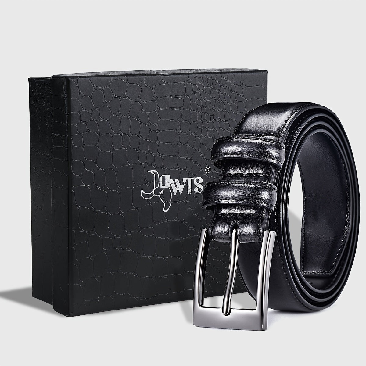 Men's Belt - 's Genuine Leather Gift Box Set Zinc Alloy Golden Buckle Dress for Jeans & - product detail view 14