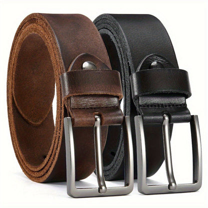Men's Belt - 's Genuine Leather Set 2-Pack Alloy Pin Buckle, 4 Color Combos, Waist 30 - product detail view 14