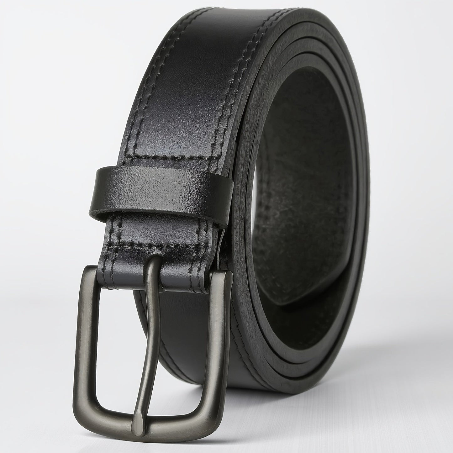Men's Belt - 's Leather Full Grain Genuine Leather Handmade Dress Stainless Steel - product detail view 29