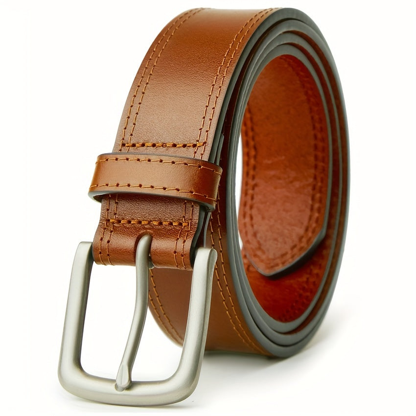 Men's Belt - 's Leather Full Grain Genuine Leather Handmade Dress Stainless Steel - product detail view 50