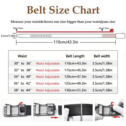 Men's Belt - 's Ratchet Set 2-Pack American Flag Design, Automatic Slide Buckle, Split - product detail view 2