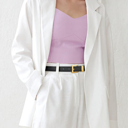 Women's Belt - Square Buckle for - Color Block Casual Dress for Jeans Pants Dresses, Hand - product detail view 9