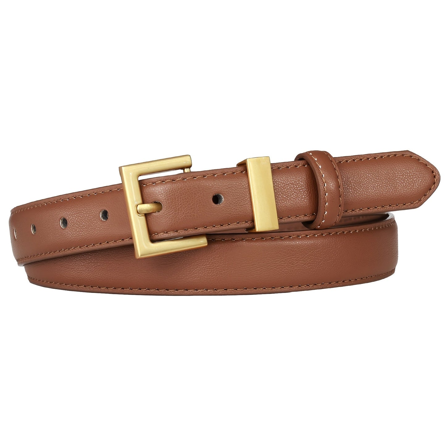 Women's Belt - Square Buckle for - Color Block Casual Dress for Jeans Pants Dresses, Hand - product detail view 16