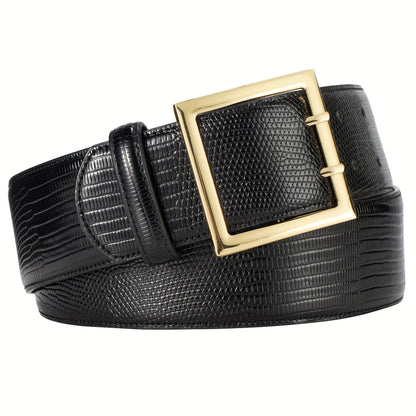 Women's Belt - Wide for Golden Double Prong Buckle Waist Ladies Fashion Cinch for Dresses - product detail view 11