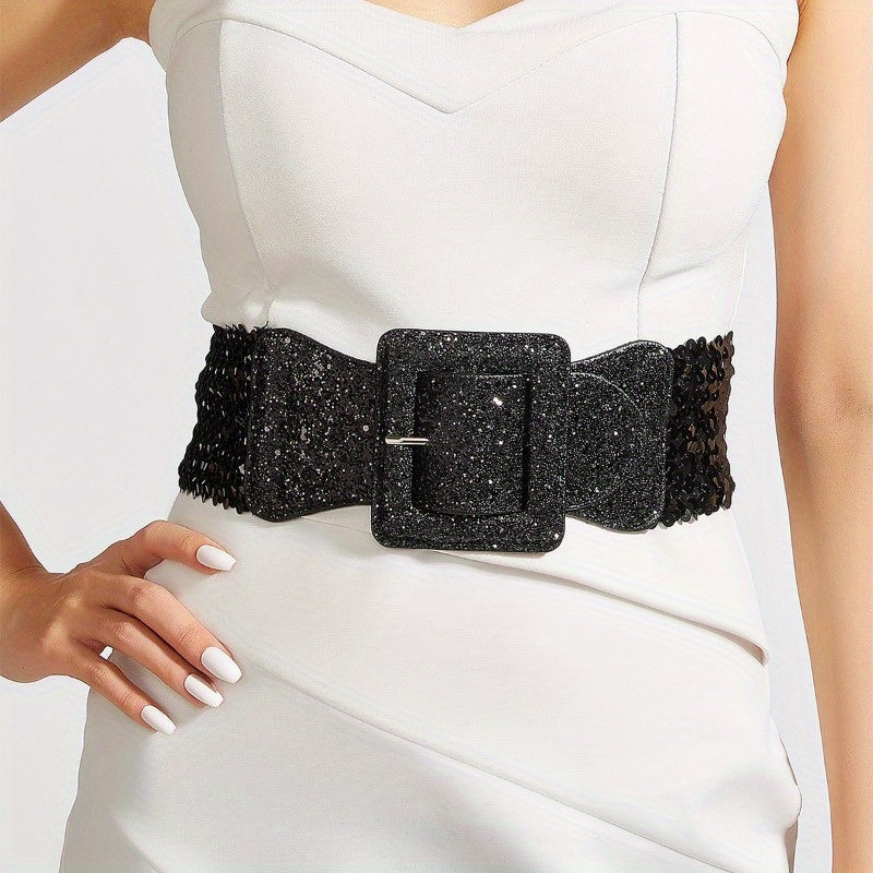 Women's Belt - Wide Waist for Butterfly Buckle Girdle - French Fashion Elegant Cincher - product detail view 7