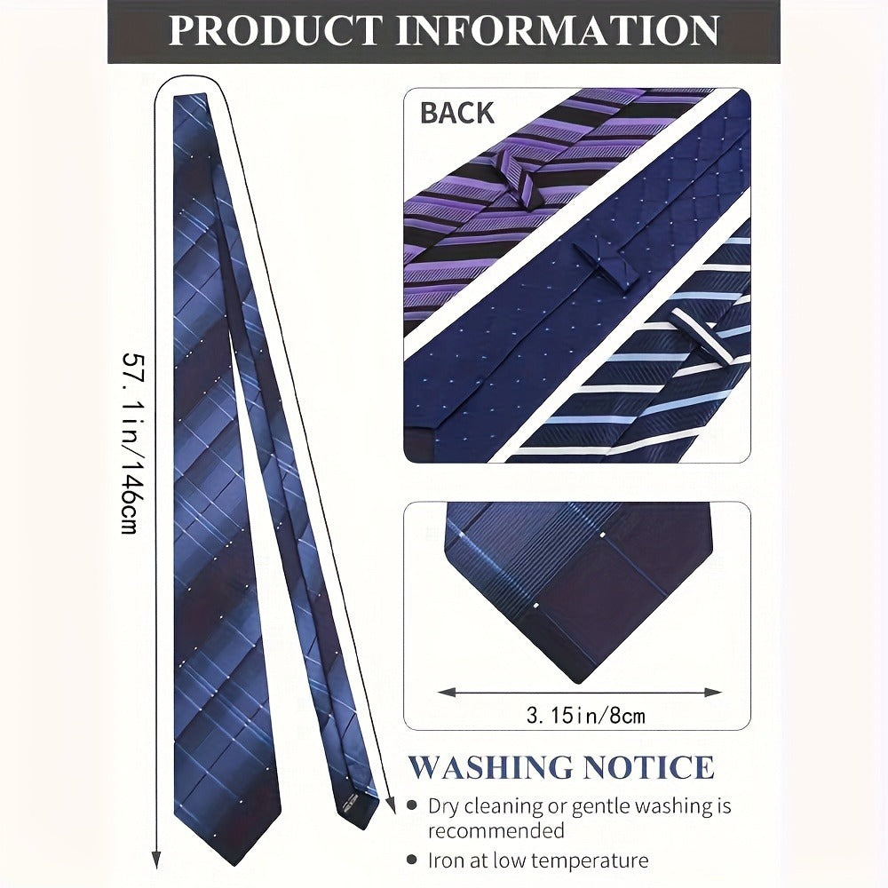 Men's Necktie - 's Ties Set 12 Pack - Classic Jacquard Woven Tie Lot for Business Formal - product detail view 2
