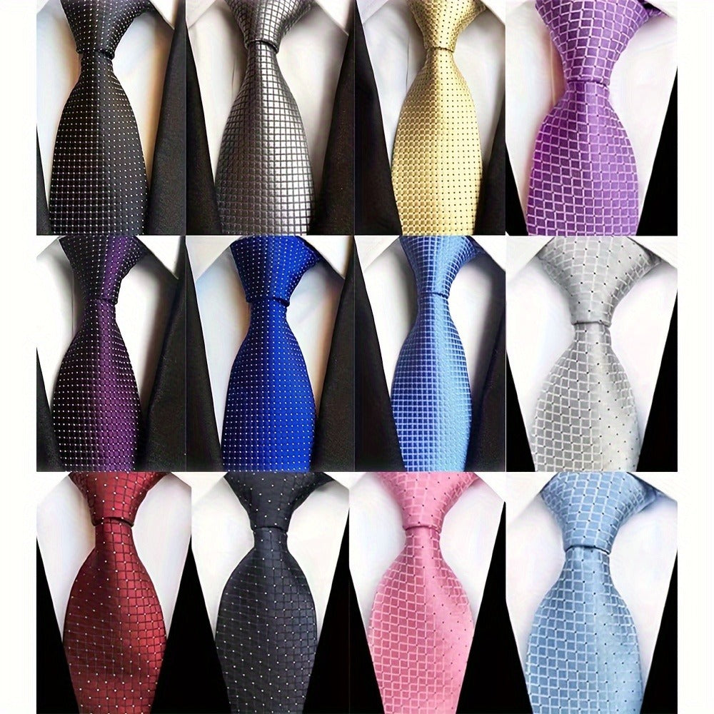 Men's Necktie - 's Ties Set 12 Pack - Classic Jacquard Woven Tie Lot for Business Formal - product detail view 4