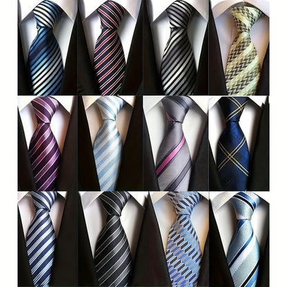Men's Necktie - 's Ties Set 12 Pack - Classic Jacquard Woven Tie Lot for Business Formal - product detail view 6