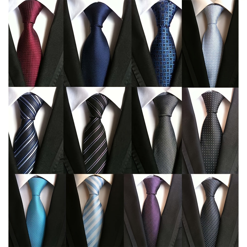 Men's Necktie - 's Ties Set 12 Pack - Classic Jacquard Woven Tie Lot for Business Formal - product detail view 8