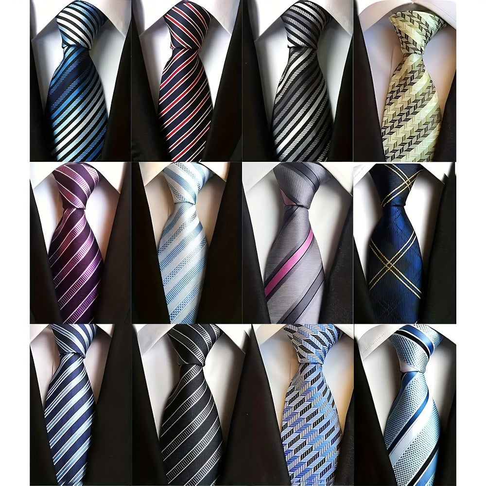 Men's Necktie - 's Ties Set 12 Pack - Classic Jacquard Woven Tie Lot for Business Formal - product detail view 11