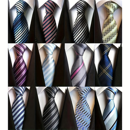 Men's Necktie - 's Ties Set 12 Pack - Classic Jacquard Woven Tie Lot for Business Formal - product detail view 11