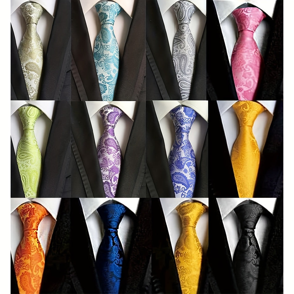 Men's Necktie - 's Ties Set 12 Pack - Classic Jacquard Woven Tie Lot for Business Formal - product detail view 12
