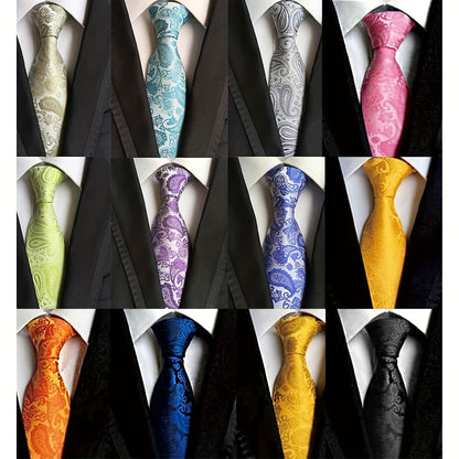 Men's Necktie - 's Ties Set 12 Pack - Classic Jacquard Woven Tie Lot for Business Formal - product detail view 12