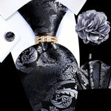 Silvery Grey Tie Set -322+12