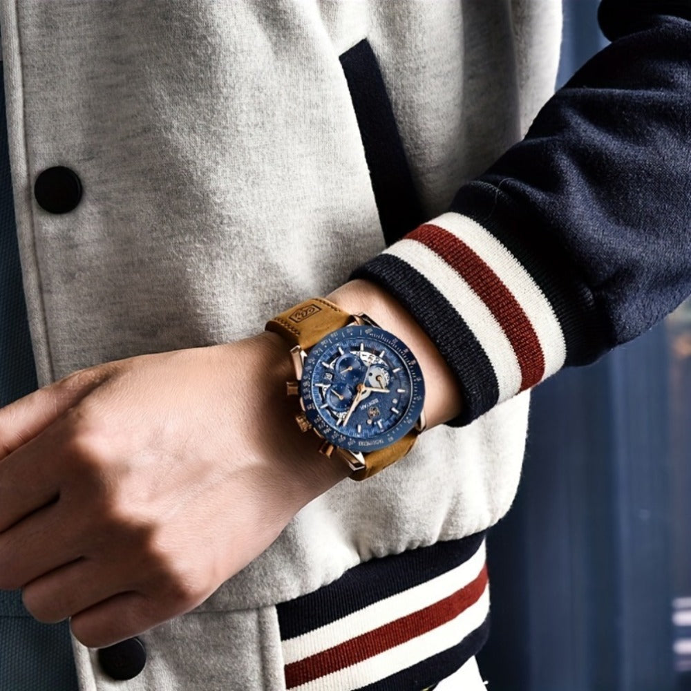 Men's Quartz Watch - BENYAR Luminous Chronograph Analog Big Face Business Sport Casual Fashion - product detail view 12