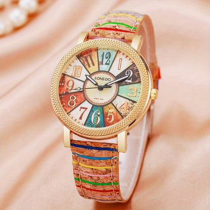 Men's Quartz Watch - Boho Colorful for Women Analog Wristwatch Fashion Casual Daily Dress - product detail view 13