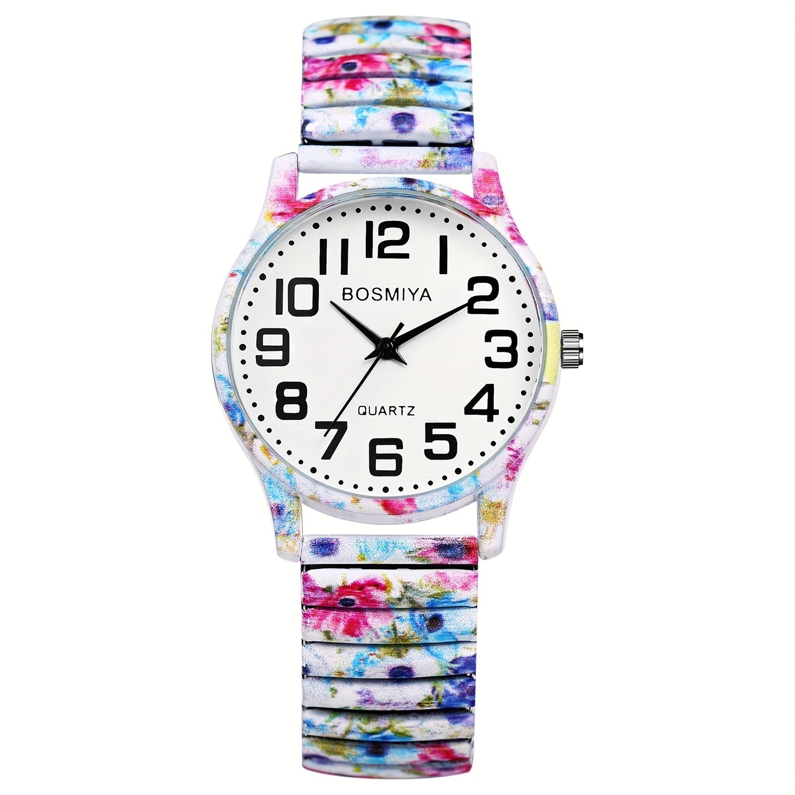 Women's Quartz Watch - Boho for Elastic Stretch Strap Analog Wristwatch - Large Arabic Numeral - product detail view 26