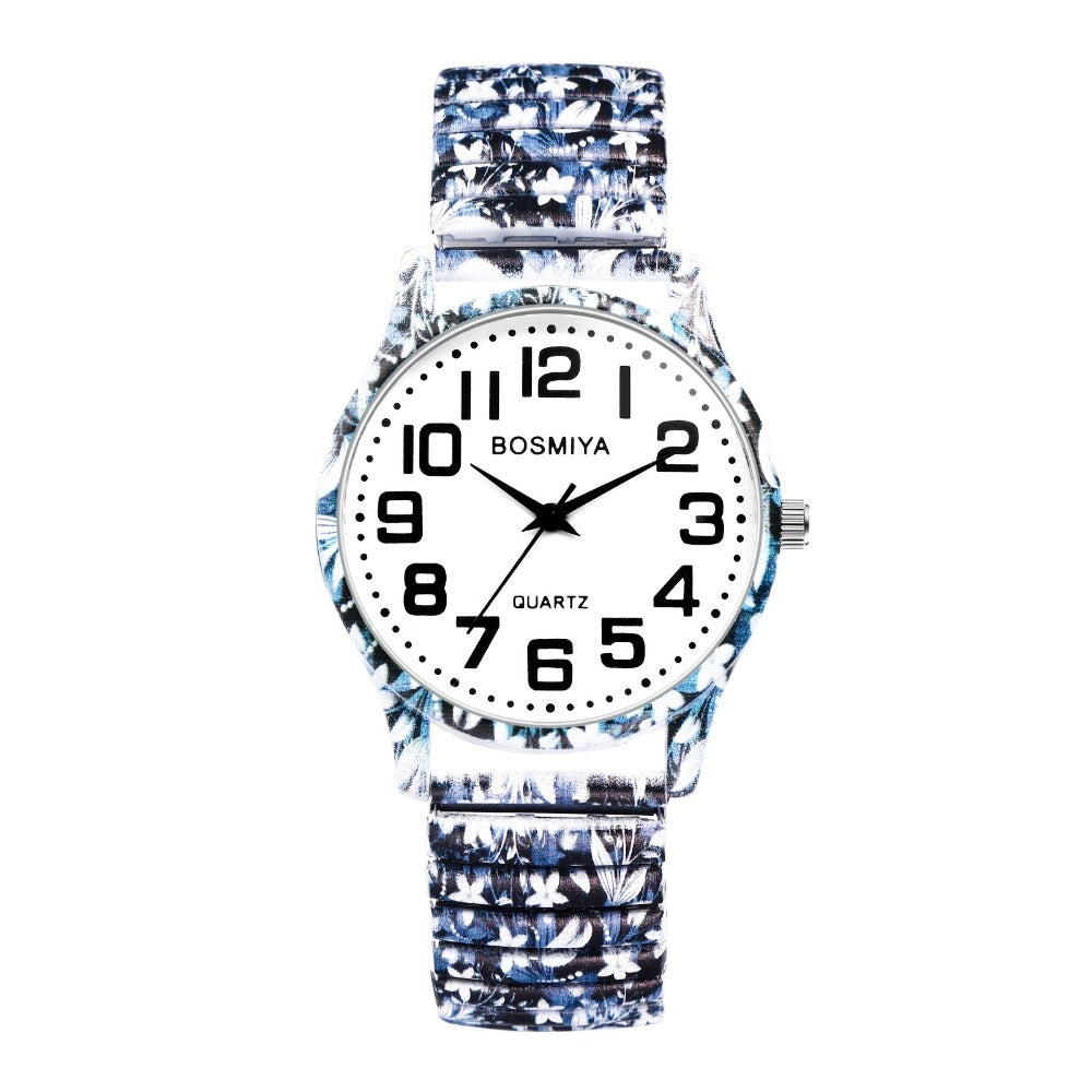 Women's Quartz Watch - Boho for Stretch Stainless Steel Strap, Large Arabic Numeral Dial - product detail view 11