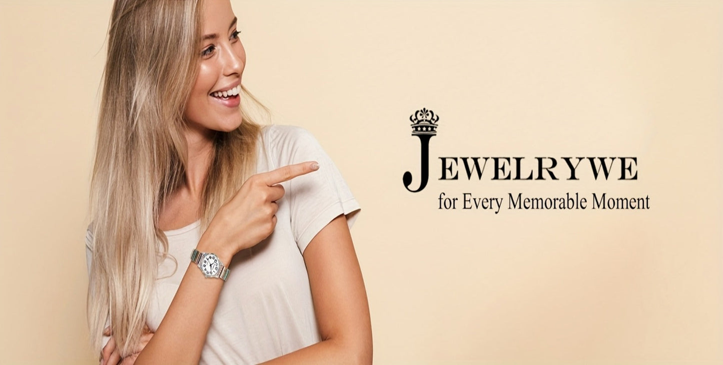 Women's Quartz Watch - Boho for Stretch Stainless Steel Strap, Large Arabic Numeral Dial - product detail view 24