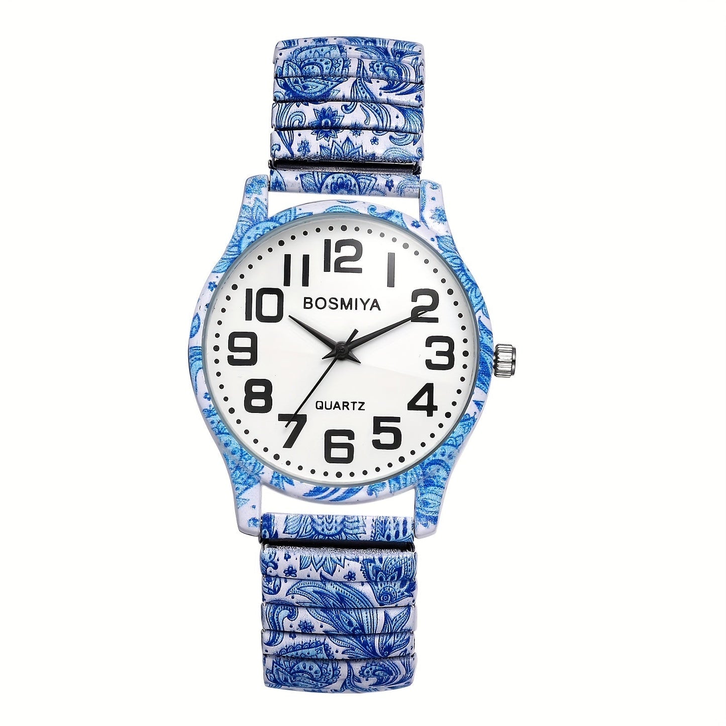 Women's Quartz Watch - Boho for Stretch Stainless Steel Strap, Large Arabic Numeral Dial - product detail view 30