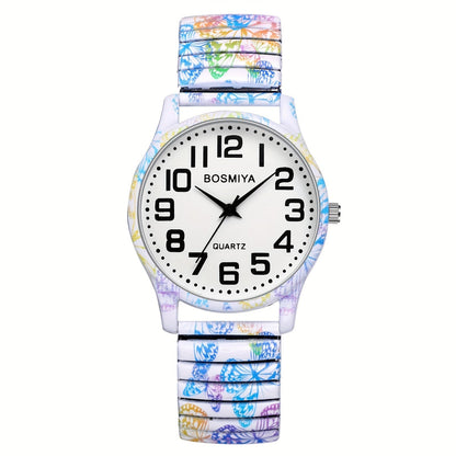 Women's Quartz Watch - Boho for Stretch Stainless Steel Strap, Large Arabic Numeral Dial - product detail view 35