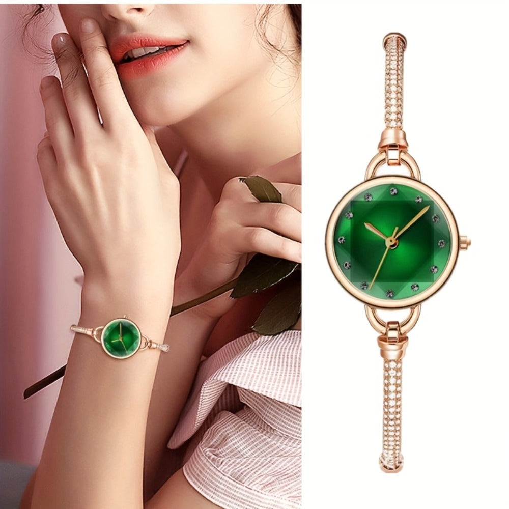 Women's Quartz Watch - Bracelet for Hexagonal Case Stainless Steel Analog Dress Wristwatch Petite - product detail view 3