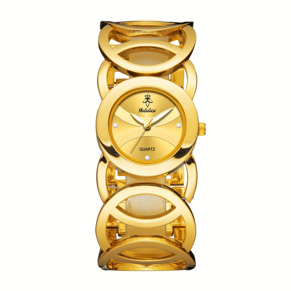 Women's Quartz Watch - Butterfly Rhinestone 's Gold Silver Tone Glowing Dial Elegant Fashion - product detail view 3