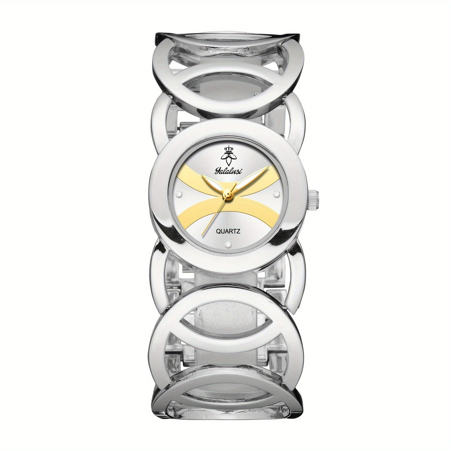 Women's Quartz Watch - Butterfly Rhinestone 's Gold Silver Tone Glowing Dial Elegant Fashion - product detail view 15