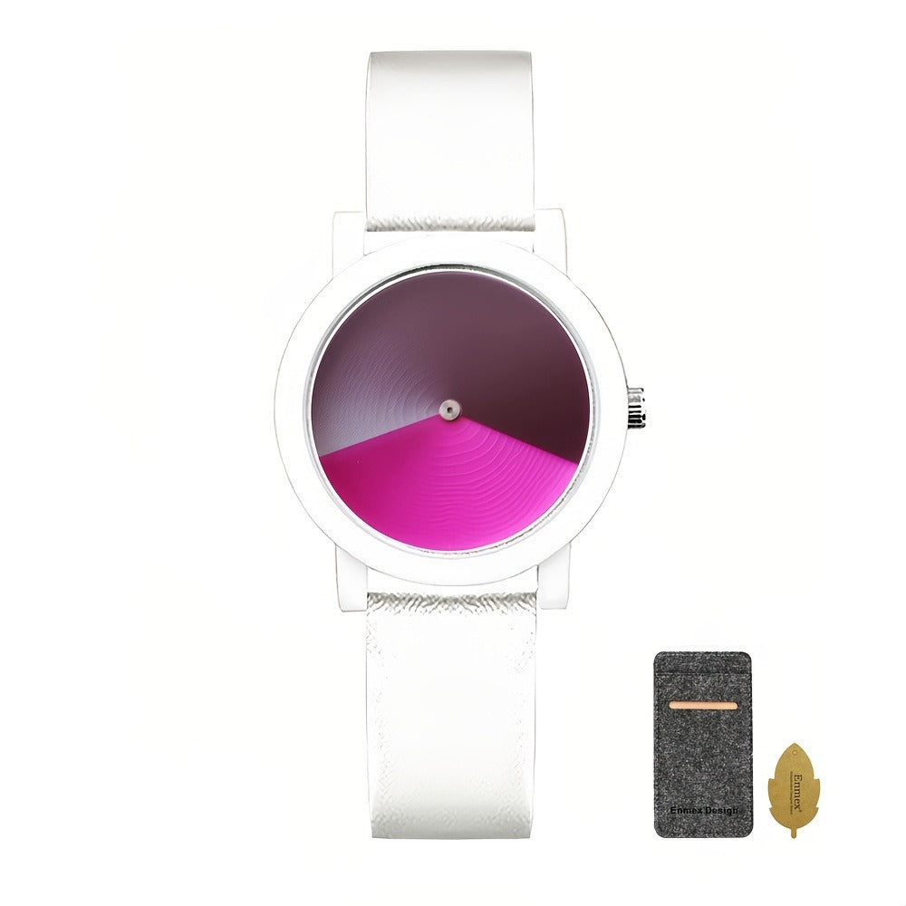 Women's Quartz Watch - Color Changing for Glamorous Shifting Color Display PU Leather Strap - product detail view 5