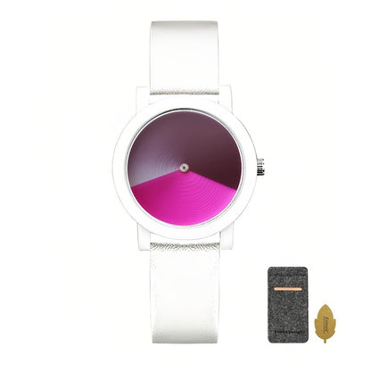 Women's Quartz Watch - Color Changing for Glamorous Shifting Color Display PU Leather Strap - product detail view 5
