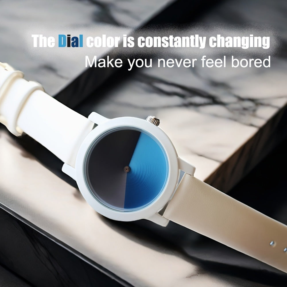Women's Quartz Watch - Color Changing for Glamorous Shifting Color Display PU Leather Strap - product detail view 8