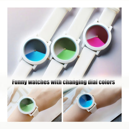 Women's Quartz Watch - Color Changing for Glamorous Shifting Color Display PU Leather Strap - product detail view 9