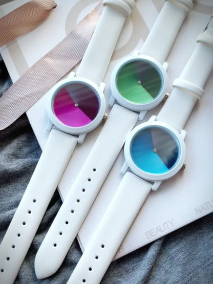 Women's Quartz Watch - Color Changing for Glamorous Shifting Color Display PU Leather Strap - product detail view 13