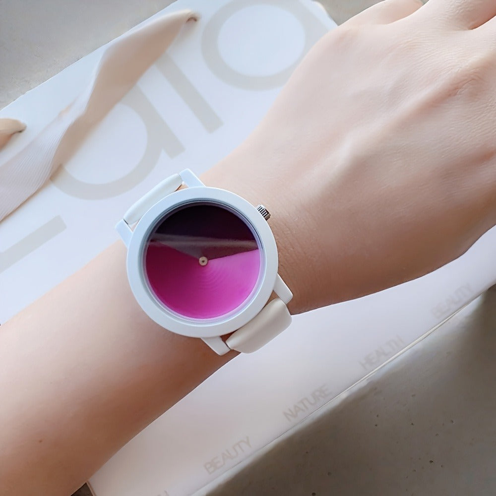 Women's Quartz Watch - Color Changing for Glamorous Shifting Color Display PU Leather Strap - product detail view 14