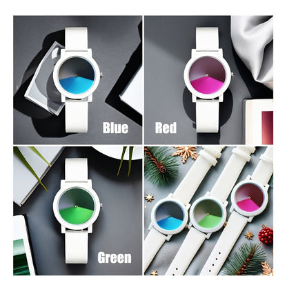 Women's Quartz Watch - Color Changing for Glamorous Shifting Color Display PU Leather Strap - product detail view 15