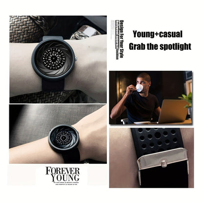 Men's Quartz Watch - Concept Password Dial for Unique Fashion Wristwatch with Extra Strap & - product detail view 12