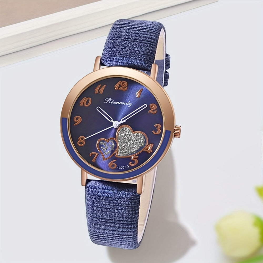 Women's Quartz Watch - Cute Shiny Heart Candy Color Fashion Analog Wristwatch Colorful Casual - product detail view 4