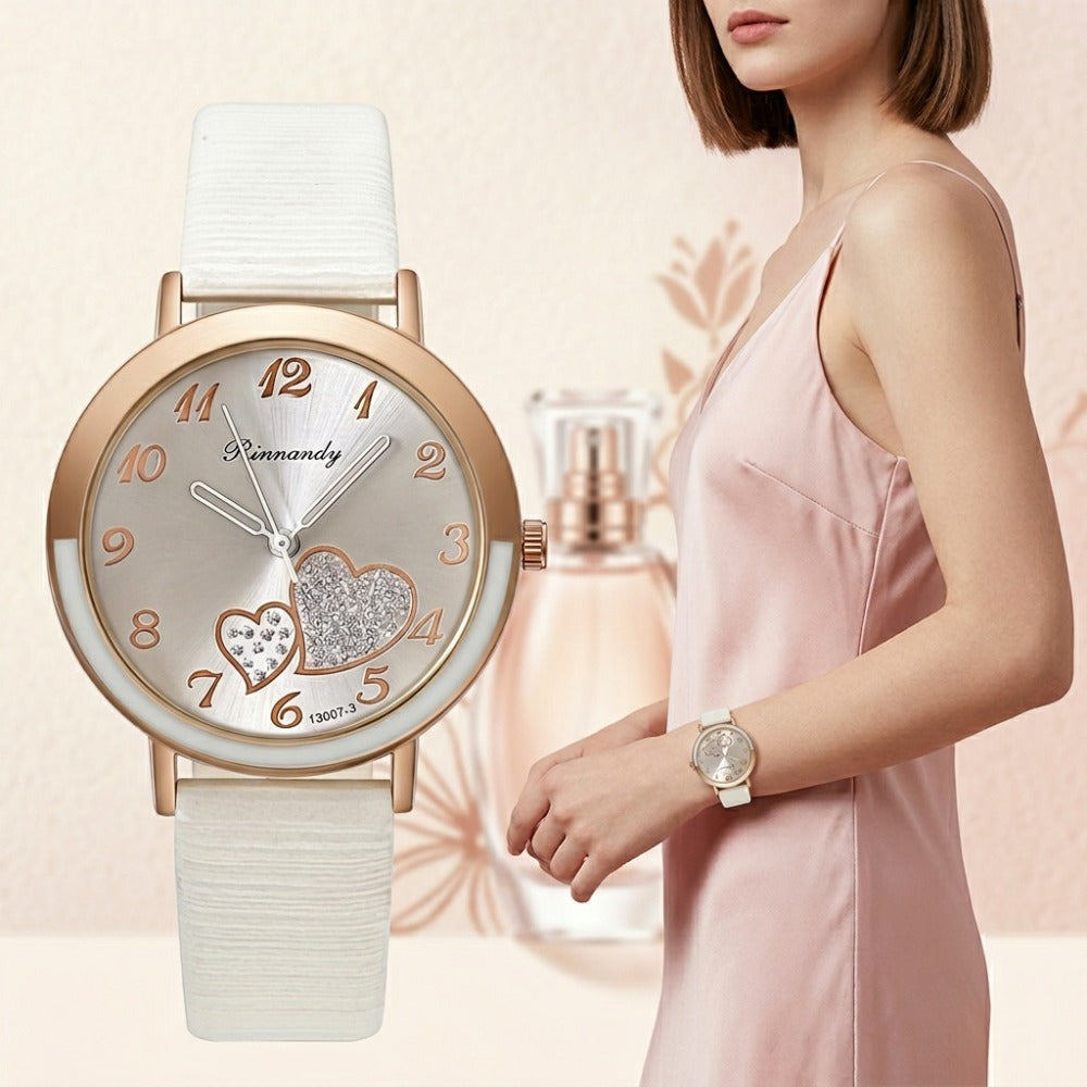 Women's Quartz Watch - Cute Shiny Heart Candy Color Fashion Analog Wristwatch Colorful Casual - product detail view 8