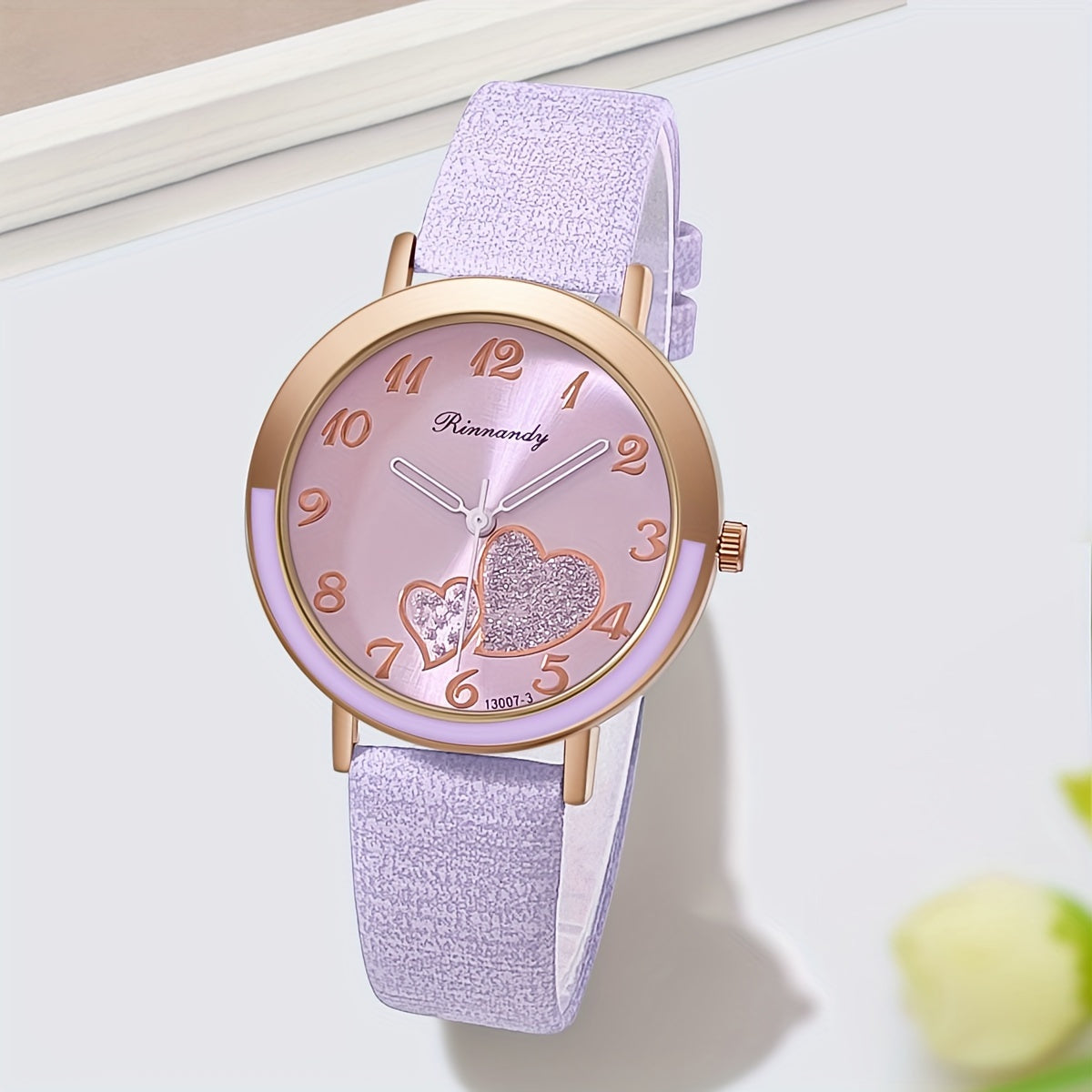 Women's Quartz Watch - Cute Shiny Heart Candy Color Fashion Analog Wristwatch Colorful Casual - product detail view 13